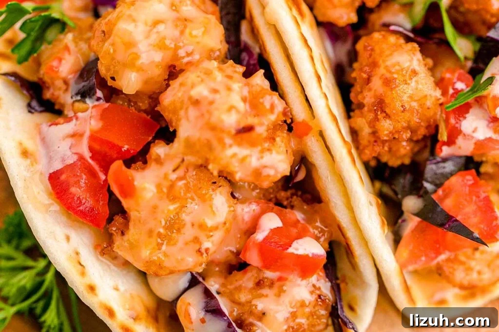27 Delicious Taco Recipes for Any Night of the Week 6 A plate with shrimp tacos.