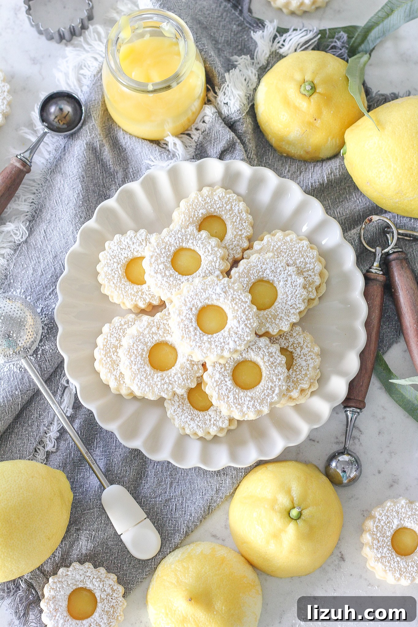 Lemon Curd Linzer Cookies Recipe — Zesty Jam-Filled Shortbread 2 Lemon curd linzer cookies