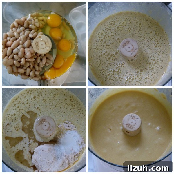 making the cake batter