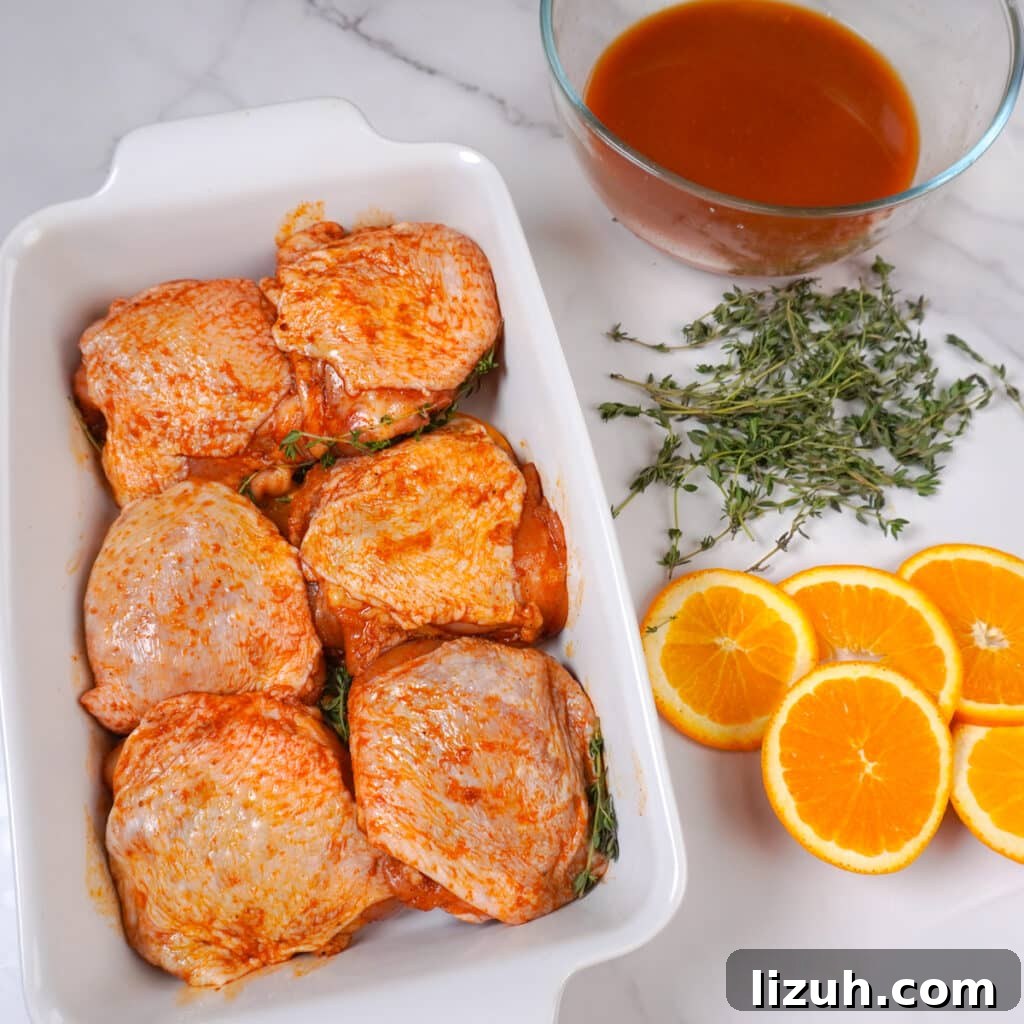 Sticky Orange-Glazed Chicken Thighs with Crispy Skin 2 Orange glazed chicken thighs