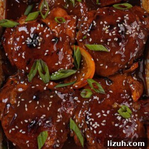 Sticky Orange-Glazed Chicken Thighs with Crispy Skin 3 Orange Glazed Chicken Thighs
